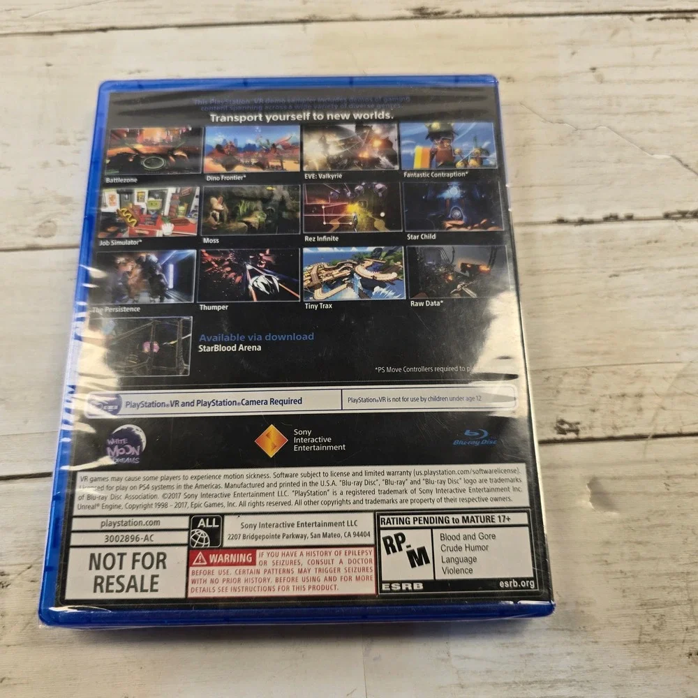PlayStation VR Demo Disc 2.0 PS4 Sony PSVR Factory Sealed New 3002896-AC